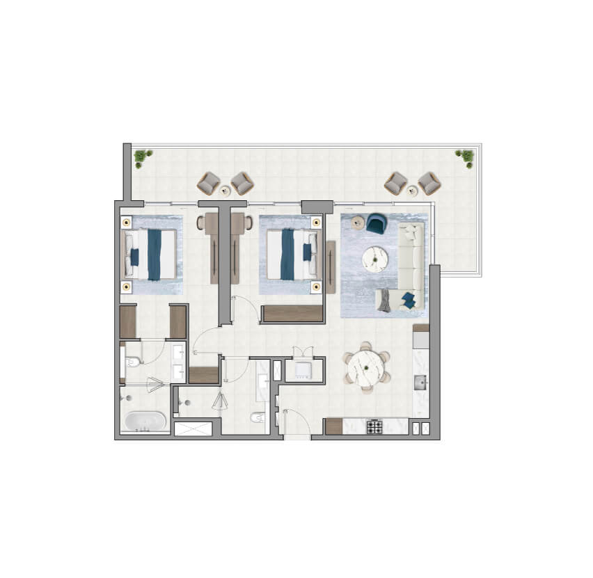 2 Bedroom Apartments