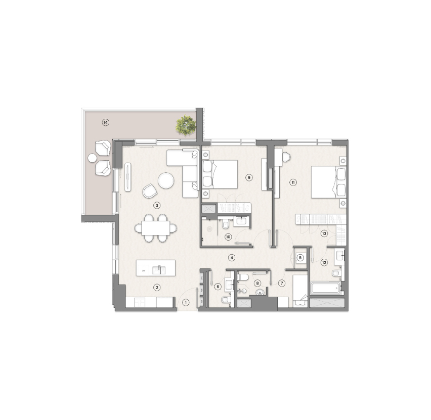2 Bedroom Apartments