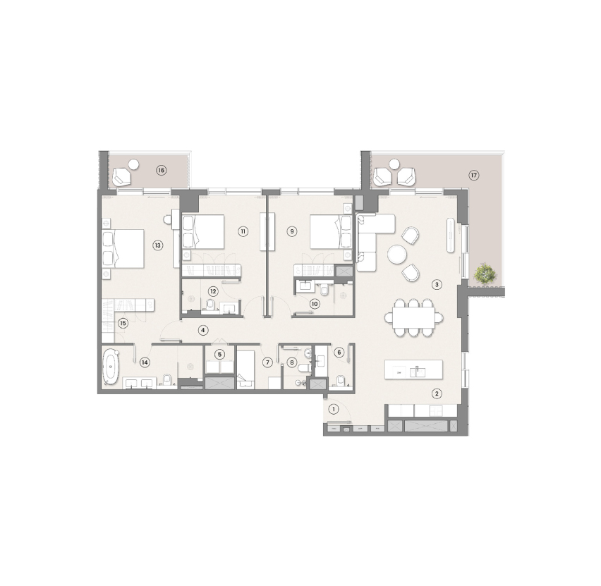 3 Bedroom Apartments