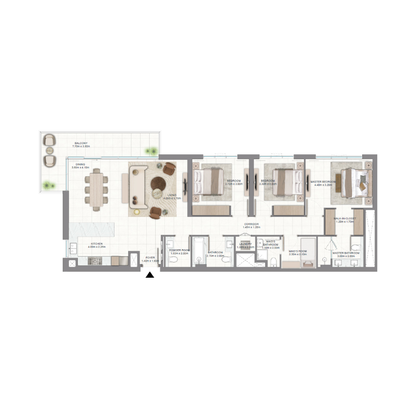 3 Bedroom Apartments