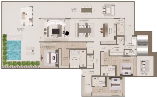3 Bedroom Signature Suite