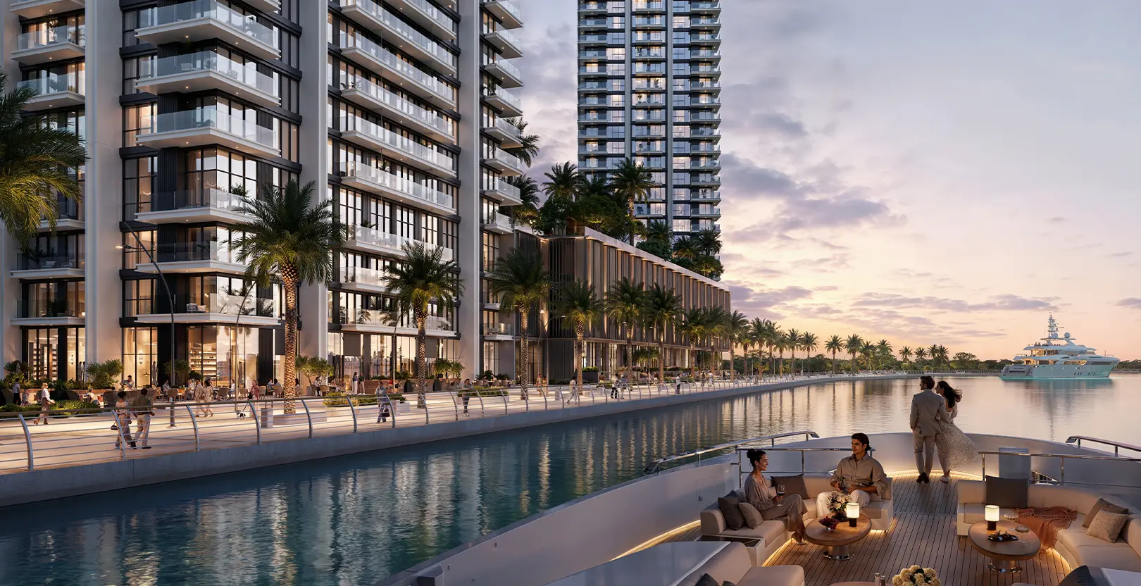 3-Bedroom Apartments at Creek Bay at Dubai Creek Harbour — Corner Unit with Wrap-Around Balcony — view 1