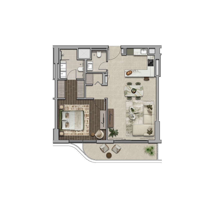 1 Bedroom Apartments