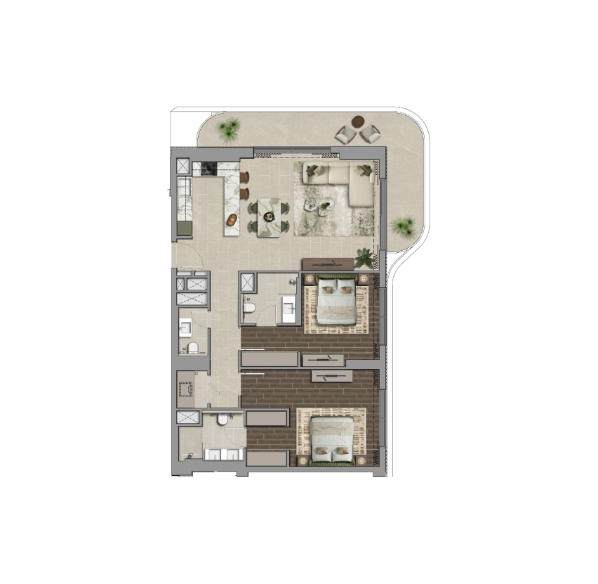 2 Bedroom Apartments