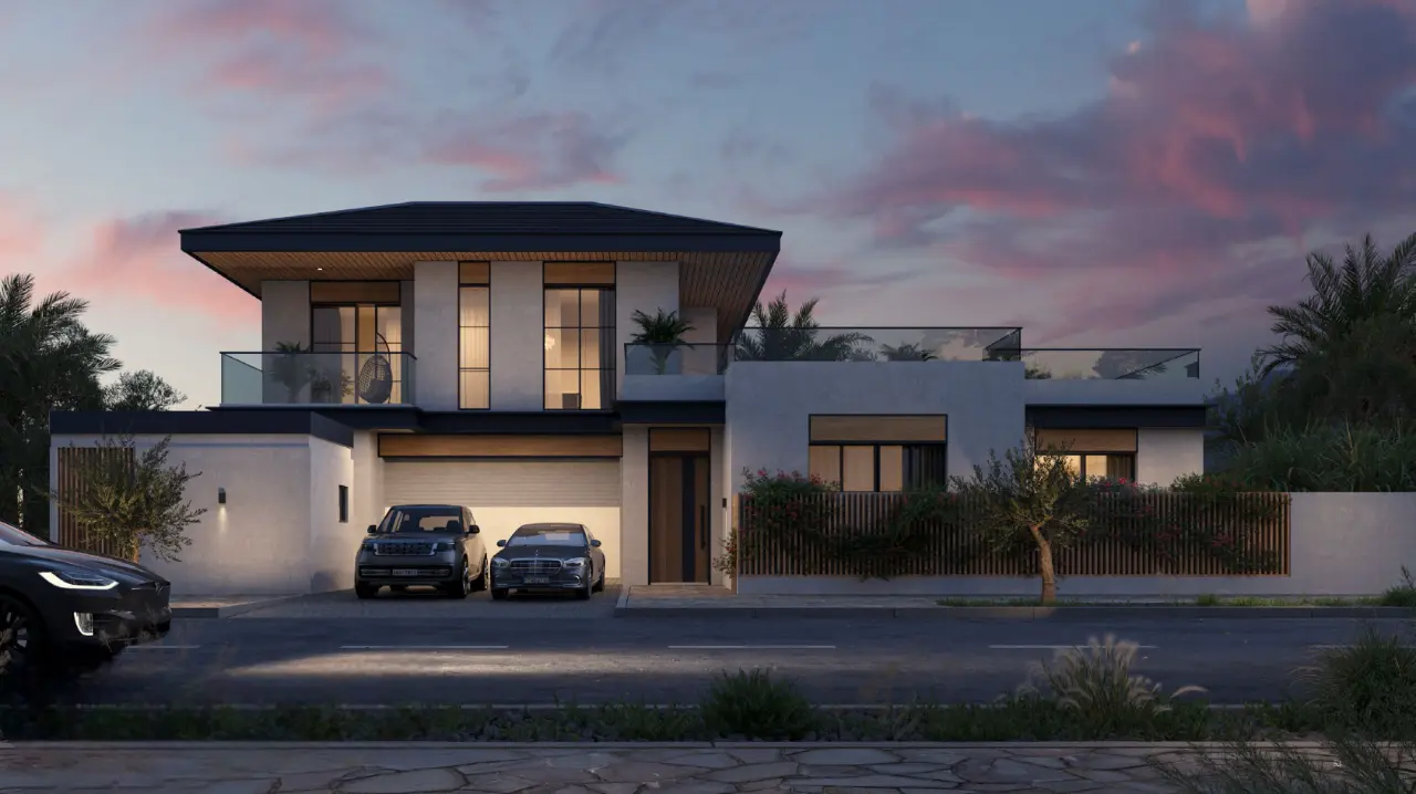 4-Bedroom Villas at Hudayriyat Beach Villas — High-Floor Skyline View — view 3