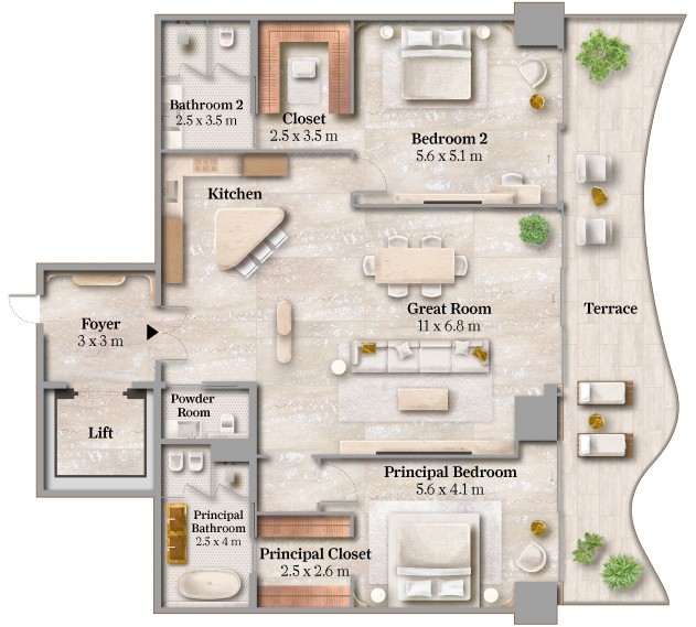 2 Bedroom Apartment