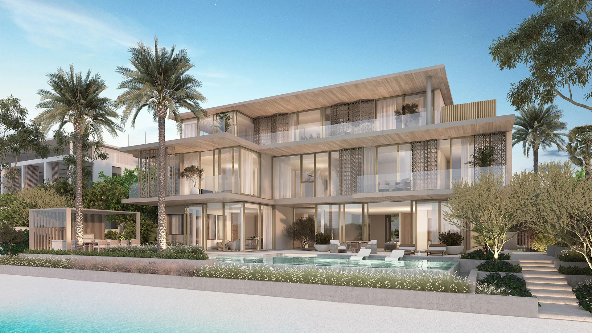 4-Bedroom Villas at Palm Jebel Ali Villas — Corner Unit with Wrap-Around Balcony — view 6
