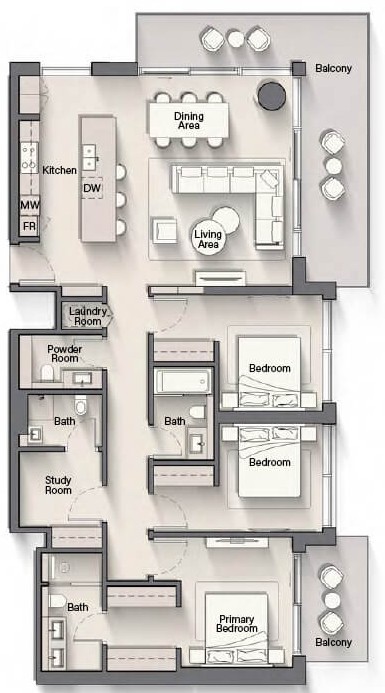 3 Bedroom Duplex
